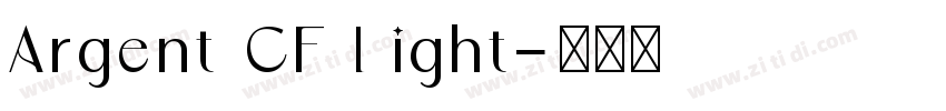 Argent CF Light字体转换
